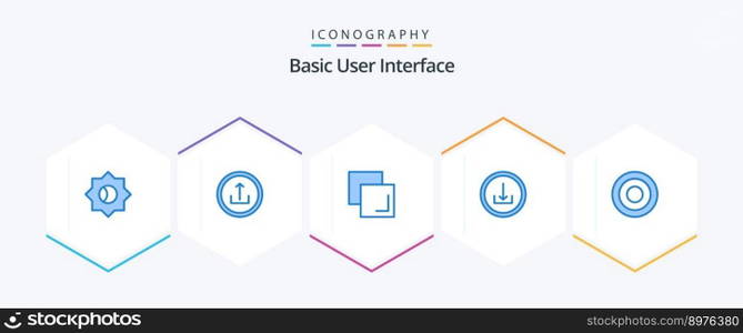Basic 25 Blue icon pack including line. basic. copy. interface. basic