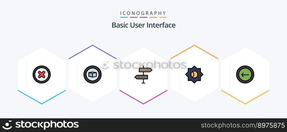 Basic 25 FilledLine icon pack including basic. application. arrows. ui. basic