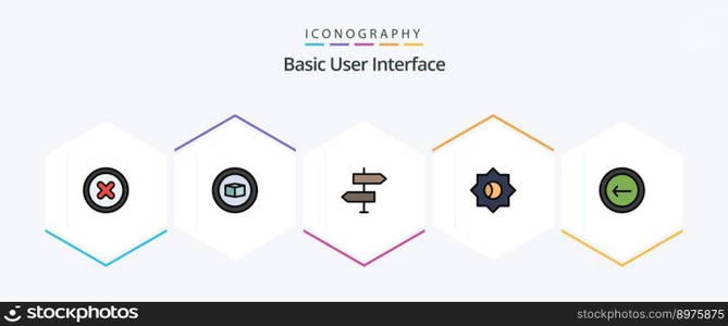 Basic 25 FilledLine icon pack including basic. application. arrows. ui. basic