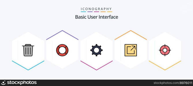 Basic 25 FilledLine icon pack including location. basic. basic. share. export