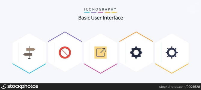 Basic 25 Flat icon pack including basic. mobile. set. interface. application