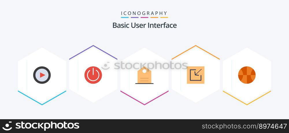 Basic 25 Flat icon pack including set. basic. ui. save. download
