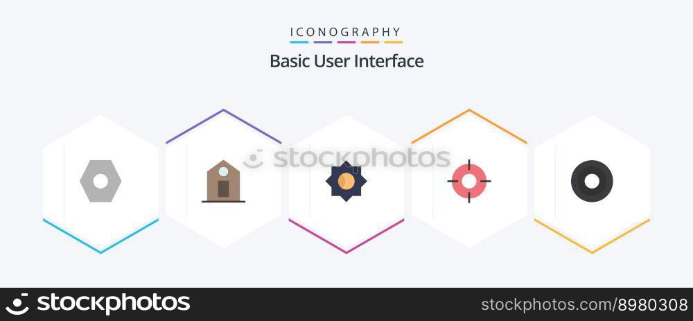 Basic 25 Flat icon pack including user. interface. ui. basic. ui