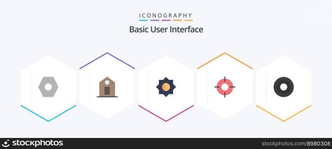 Basic 25 Flat icon pack including user. interface. ui. basic. ui
