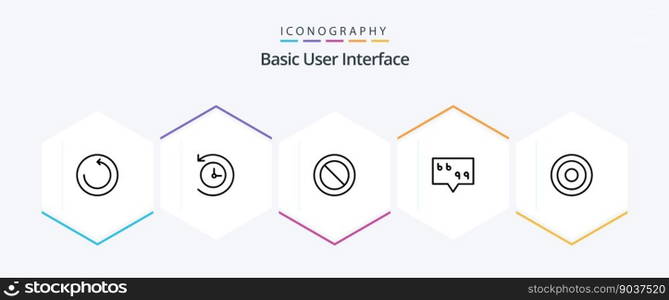 Basic 25 Line icon pack including . line. interface."e