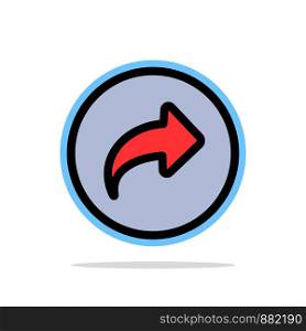 Basic, Arrow, Right, Ui Abstract Circle Background Flat color Icon