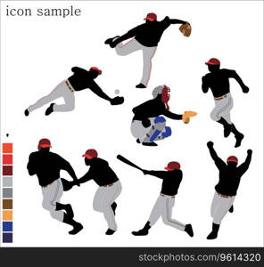 Basic baseball icon Royalty Free Vector Image