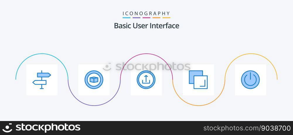 Basic Blue 5 Icon Pack Including basic. duplicate. set. copy. mobile