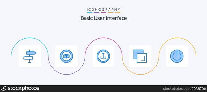 Basic Blue 5 Icon Pack Including basic. duplicate. set. copy. mobile