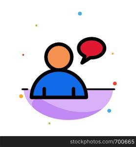 Basic, Chatting, User Abstract Flat Color Icon Template