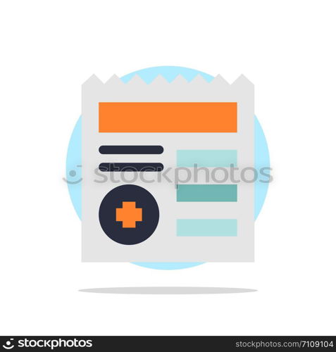 Basic, Document, Ui, Medical Abstract Circle Background Flat color Icon