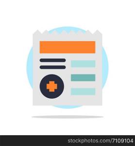 Basic, Document, Ui, Medical Abstract Circle Background Flat color Icon