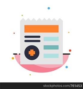 Basic, Document, Ui, Medical Abstract Flat Color Icon Template