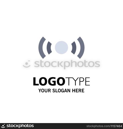 Basic, Essential, Signal, Ui, Ux Business Logo Template. Flat Color