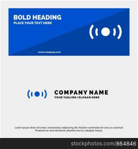 Basic, Essential, Signal, Ui, Ux SOlid Icon Website Banner and Business Logo Template