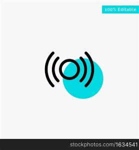 Basic, Essential, Signal, Ui, Ux turquoise highlight circle point Vector icon