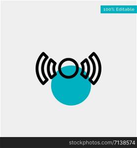 Basic, Essential, Signal, Ui, Ux turquoise highlight circle point Vector icon