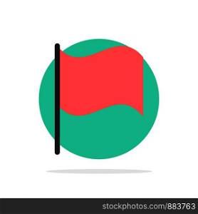 Basic, Flag, Ui Abstract Circle Background Flat color Icon