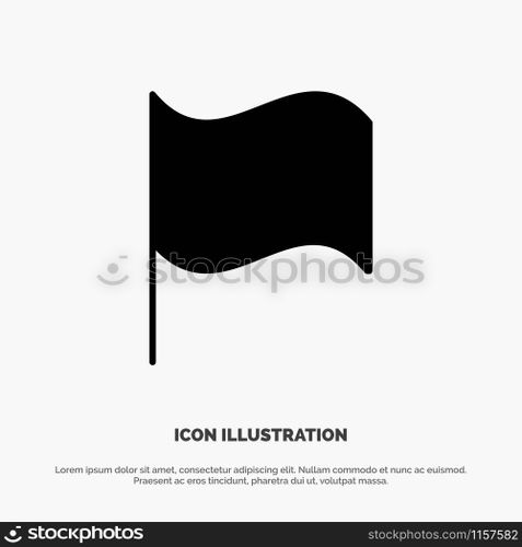 Basic, Flag, Ui solid Glyph Icon vector