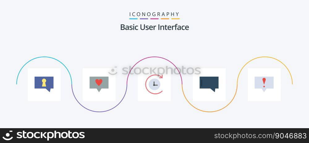 Basic Flat 5 Icon Pack Including . bubble. bubble