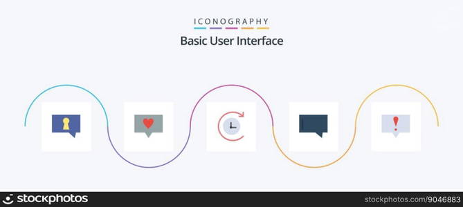 Basic Flat 5 Icon Pack Including . bubble. bubble