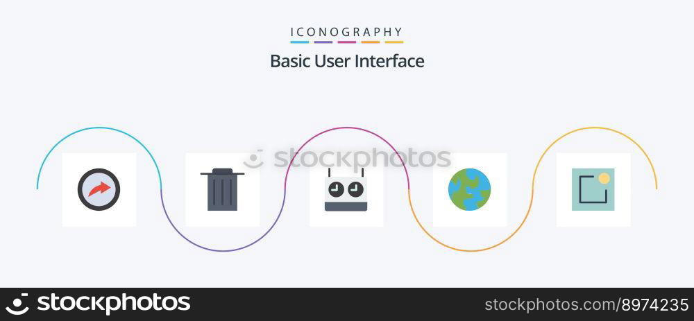 Basic Flat 5 Icon Pack Including . timer. notification. activity