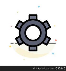 Basic, Gear, Setting, Ui Abstract Flat Color Icon Template