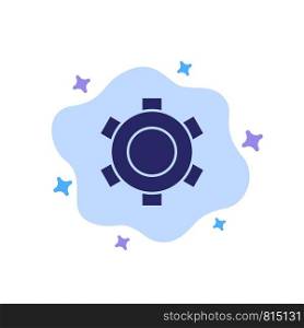 Basic, Gear, Setting, Ui Blue Icon on Abstract Cloud Background