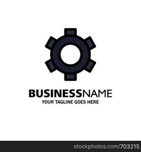 Basic, Gear, Setting, Ui Business Logo Template. Flat Color