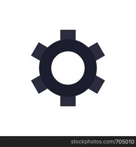 Basic, Gear, Setting, Ui Flat Color Icon. Vector icon banner Template