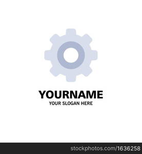 Basic, General, Gear, Wheel Business Logo Template. Flat Color