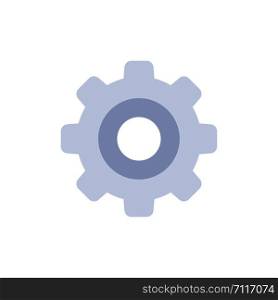 Basic, General, Gear, Wheel Flat Color Icon. Vector icon banner Template
