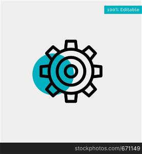 Basic, General, Job, Setting, Universal turquoise highlight circle point Vector icon