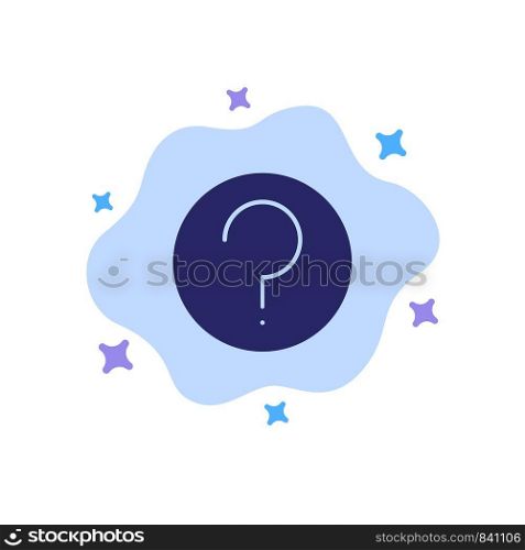 Basic, Help, Ui, Mark Blue Icon on Abstract Cloud Background