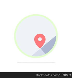 Basic, Map, Location, Map Abstract Circle Background Flat color Icon