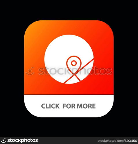 Basic, Map, Location, Map Mobile App Button. Android and IOS Glyph Version