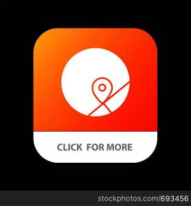 Basic, Map, Location, Map Mobile App Button. Android and IOS Glyph Version