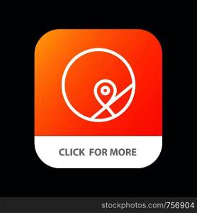 Basic, Map, Location, Map Mobile App Button. Android and IOS Line Version