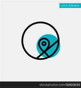 Basic, Map, Location, Map turquoise highlight circle point Vector icon
