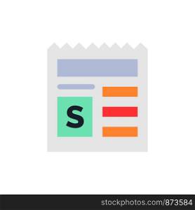 Basic, Money, Document, Bank Flat Color Icon. Vector icon banner Template