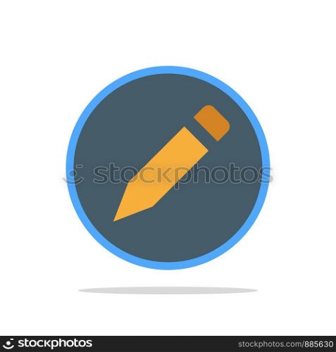 Basic, Pencil, Text Abstract Circle Background Flat color Icon