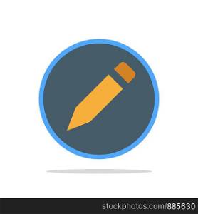 Basic, Pencil, Text Abstract Circle Background Flat color Icon