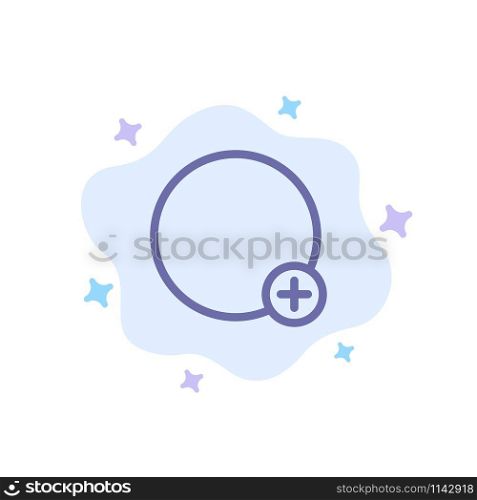 Basic, Plus, Sign, Ui Blue Icon on Abstract Cloud Background