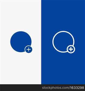 Basic, Plus, Sign, Ui Line and Glyph Solid icon Blue banner Line and Glyph Solid icon Blue banner