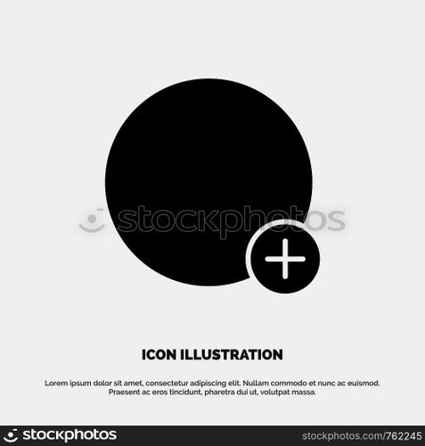 Basic, Plus, Sign, Ui solid Glyph Icon vector