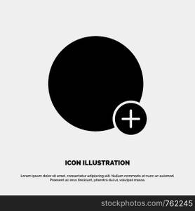 Basic, Plus, Sign, Ui solid Glyph Icon vector