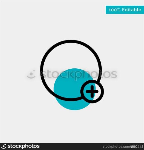 Basic, Plus, Sign, Ui turquoise highlight circle point Vector icon