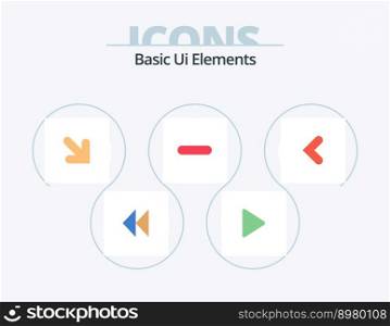 Basic Ui Elements Flat Icon Pack 5 Icon Design. backword. arrow. arrow. remove. less