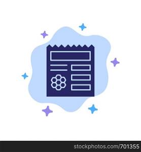 Basic, Ui, Manu, Document Blue Icon on Abstract Cloud Background