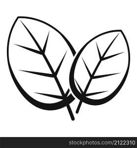 Basil leaf icon simple vector. Herb leaves. Spice plant. Basil leaf icon simple vector. Herb leaves